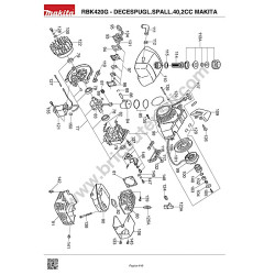 Makita Bruschcutter RBK420G Parts Diagram 1