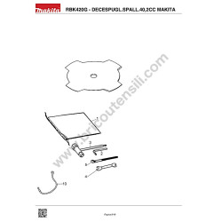 Makita Bruschcutter RBK420G Parts Diagram 3