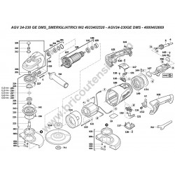 Milwaukee AGV 24-230 GE DMS Parts Drawing