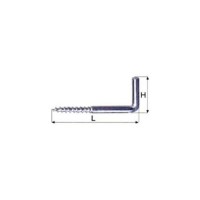 Zincplated screw square hooks