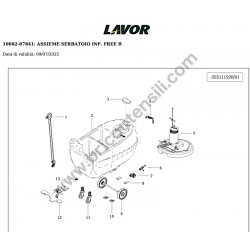 Lavor Floor Scrubber Drier L5 50B CBT Parts Drawing - 6
