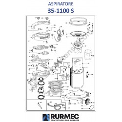 Rurmec Aspiratore 35-1100 S Esploso Ricambi