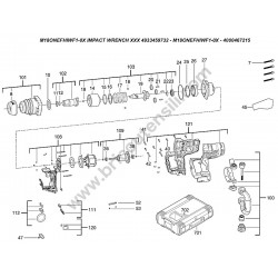 Milwaukee M18ONEFHIWF1-0X Parts Drawing