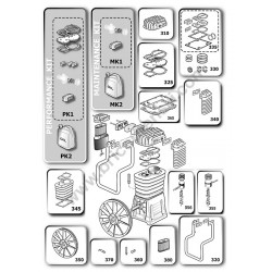 CECCATO BELTAIR PRO 270C4R 400 Compressor Kit Parts Drawing