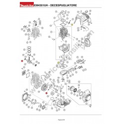 Makita Decespugliatore EM4351UH Esploso Ricambi - 2