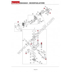 Makita Decespugliatore EM4350UH Esploso Ricambi - 3