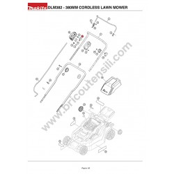 Makita DLM382 Lawn Mower Parts Drawing