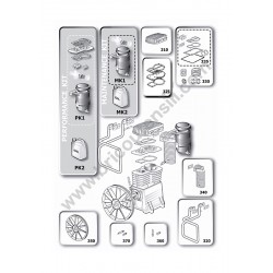 Esploso Ricambi per Gruppo Pompante ABAC B6000