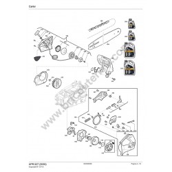 Alpina Chainsaw APR 527 Spare Parts Drawing - 1