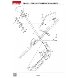 Makita Brusch Cutter RBC415 Parts Drawing