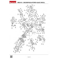Makita Decespugliatore RBC415 Esploso Ricambi - 1