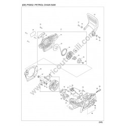 Dolmar Chain Saw PS352 Parts Drawing - 4
