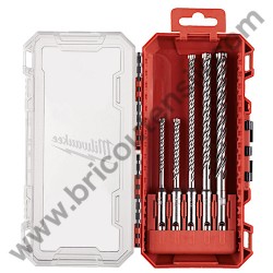 MILWAUKEE Kit Punte SDS-Plus M4 - 4932498298