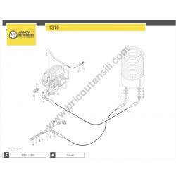 Annovi Reverberi Pressure Washer 1310 Parts Drawing - 4