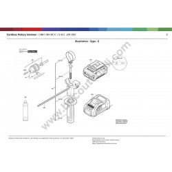 Bosch GBH 18V-28 C Esploso Ricambi - 1