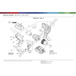 Bosch GSB 183-LI Esploso Ricambi