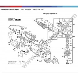 Bosch GWS 24-230 B Angle Grinder Parts Drawing