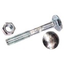Zincplated class 4-8 bolts Round head 8 mm