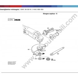 Bosch GWS 24-230 B Angle Grinder Parts Drawing - 1