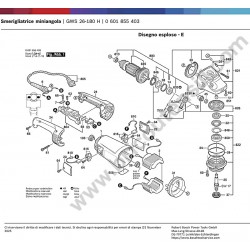 Bosch GWS 26-180 H Esploso Ricambi