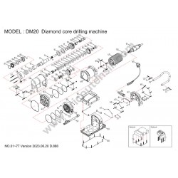 AGP Carotatore DM20 Esploso Ricambi