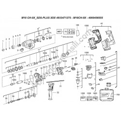 Milwaukee M18 CH-0X Demolitore Esploso Ricambi