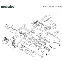 Metabo Mitre Saw KGSV 72 Xact SYM Parts Drawing - 1