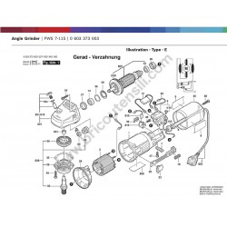 Bosch Spare Parts for Angle Grinder PWS 7-115