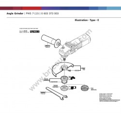 Bosch Spare Parts for Angle Grinder PWS 7-115