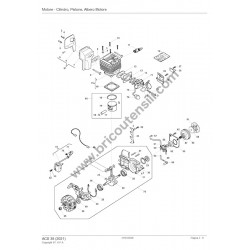Alpina Chainsaw ACS 38 Spare Parts Engine
