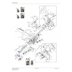 Alpina Motosega ACS 38 Ricambi Carrozzeria