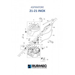 Rurmec Aspiratore AERO 21-21 INOX Ricambi Testa 
