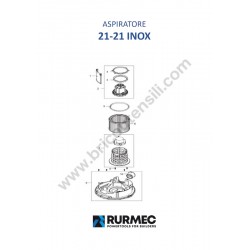 Rurmec Aspiratore AERO 21-21 INOX Ricambi Motore 