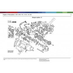 Bosch Trapano GSB 1800-2 RE Esploso Ricambi