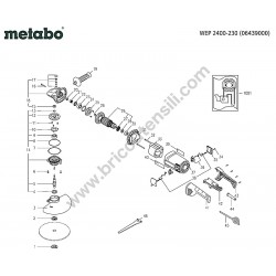 Metabo Angle Grinder WEP 2400-230 Parts Drawing