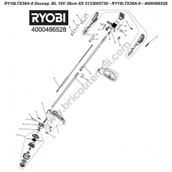 RYOBI RY18LTX38A-0 Line Trimmer Parts Drawing