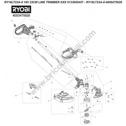 RYOBI Esploso Ricambi per RY18LT23A-0