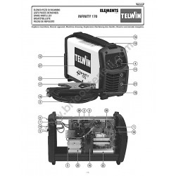 Telwin Parts Drawing for Inverter INFINITY 170/2