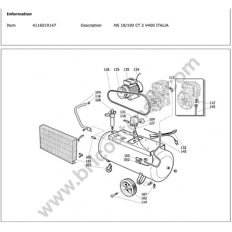 ABAC Parts Drawing for NS18/100 CT2 V400 Italia