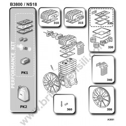 Esploso Ricambi ABAC per NS18/100 CT2 V400 Italia - 1