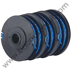 Set 3 Bobine di Ricambio Ryobi RAC123 1.6 mm