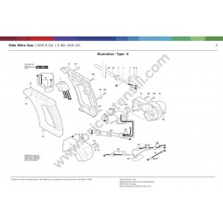 Bosch GCM 8 SJL Parts Drawing - 1