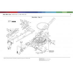 Bosch GCM 8 SJL Parts Drawing - 3