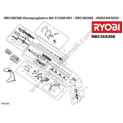 Esploso Ricambi Ryobi per RBC36X26E