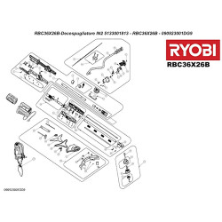 Esploso RYOBI Ricambi per RBC36X26