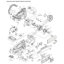 Esploso Ricambi Dolmar per Motosega a Batteria AS1925