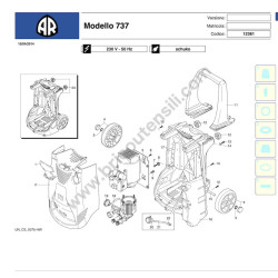 Annovi & Reverberi Parts Drawing for Pressure Washer AR737