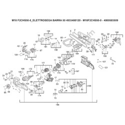 Milwaukee M18F2CHS50-0 Chainsaw Parts Drawing