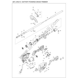 Makita Esploso Ricambi per Decespugliatore UR201CZ
