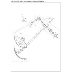 Makita Esploso Ricambi per Decespugliatore UR201CZ - 1